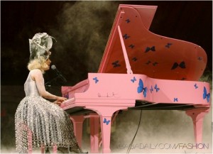 Lady Gaga's pianos