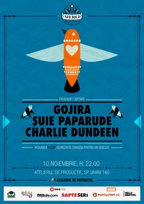 Suie Paparude, Gojira și Charlie Dundeente, concert caritabil!