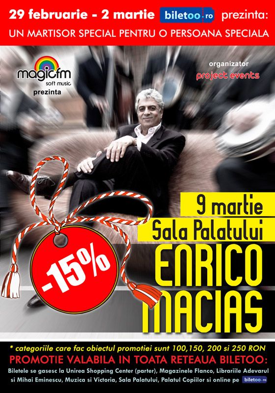 Bilete reduse la Enrico Macias