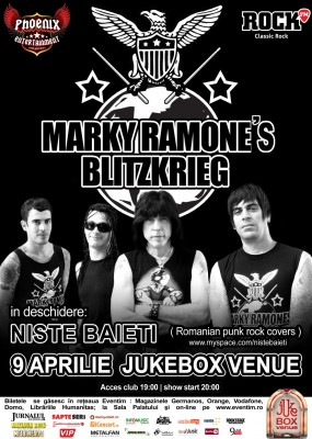 Poster eveniment Marky Ramone’s Blitzkrieg