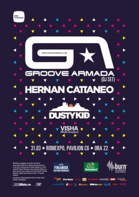 Poster eveniment Groove Armada, Hernan Cattaneo şi Dusty Kid