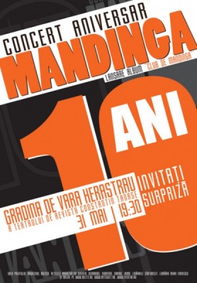 Poster eveniment Mandinga - concert aniversar de 10 ani - AMÂNAT