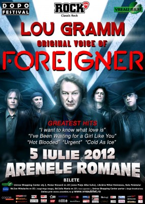 Poster eveniment Lou Gramm (ex - Foreigner) - ANULAT