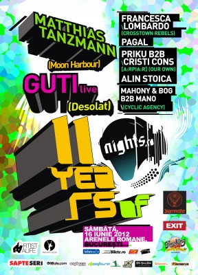 Poster eveniment 11 years of Nights.ro