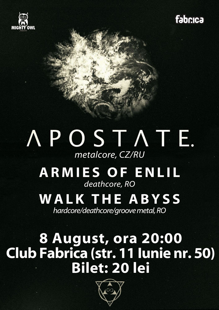 Apostate in Club Fabrica, 8 august