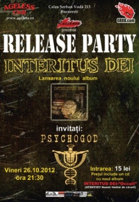 Poster eveniment Interitus Dei - lansare album