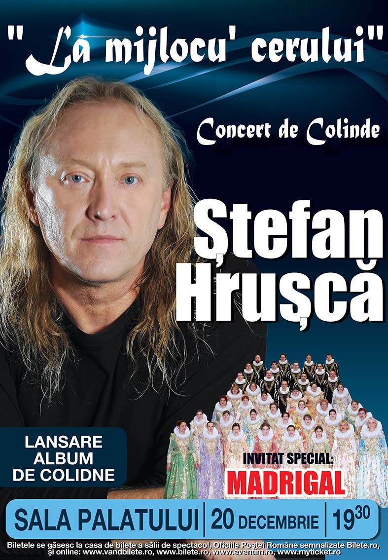 Stefan Hrusca concert la Sala Palatului 20 decembrie