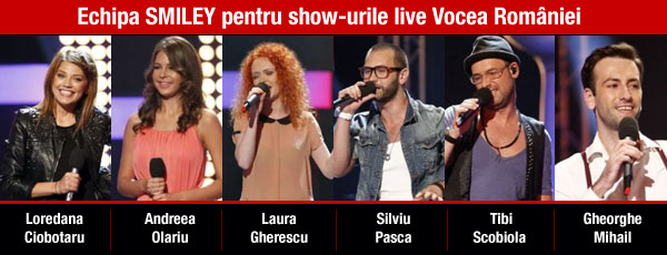 Echipa Smiley la show-urile live Vocea Romaniei