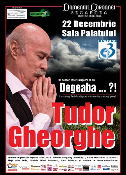 Poster eveniment Tudor Gheorghe - Degeaba