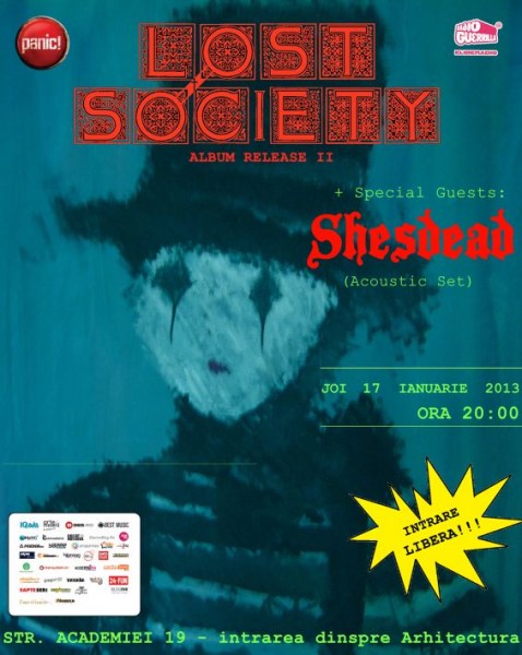 Poster eveniment Lost Society - Lansare album