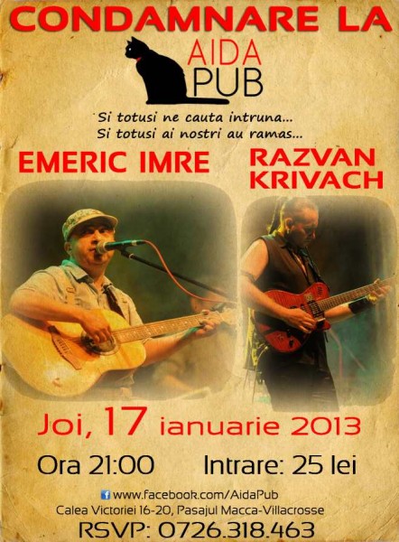 Poster eveniment Emeric Imre şi Răzvan Krivach