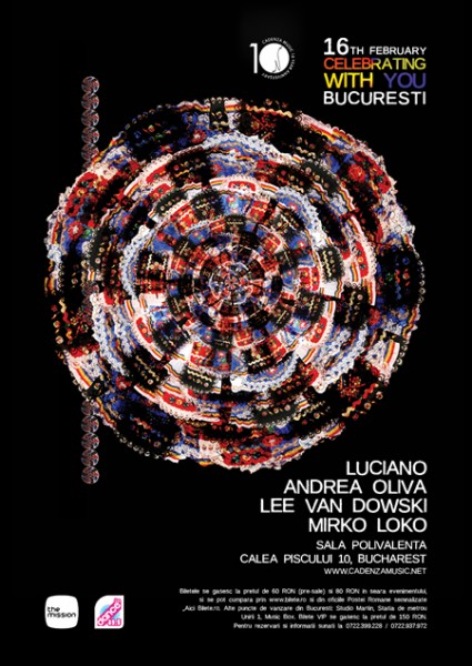 Poster eveniment Cadenza 10 ani - Luciano