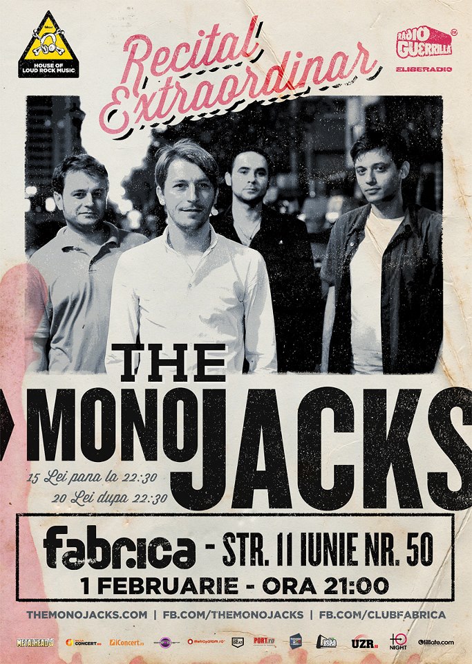 Concert The Mono Jacks in Fabrica pe 1 februarie 2013