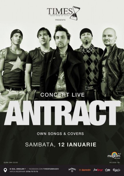 Concert Antract in Times Pub din Brasov pe 12 ianuarie 2013