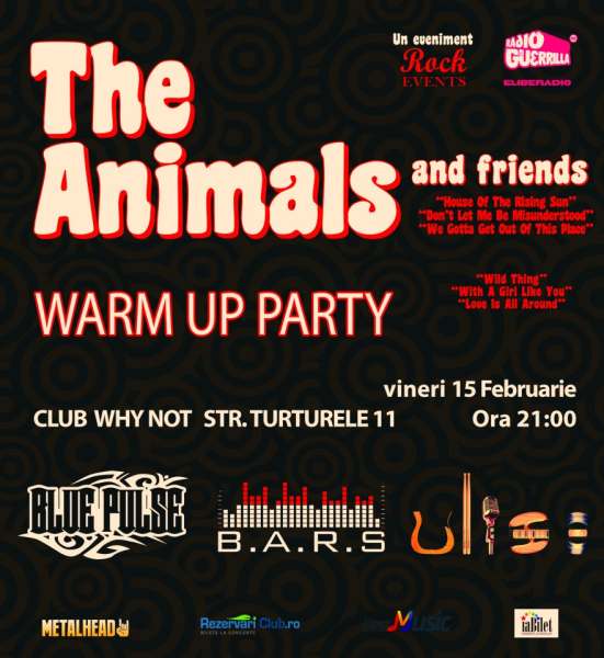 Poster eveniment Warm-up Party The Animals & The Troggs