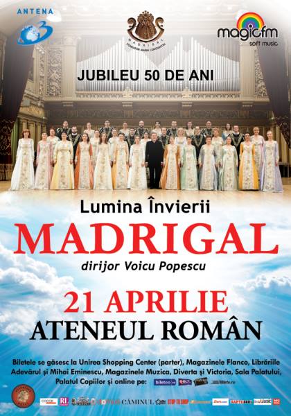 Poster eveniment Corul Madrigal - Lumina învierii