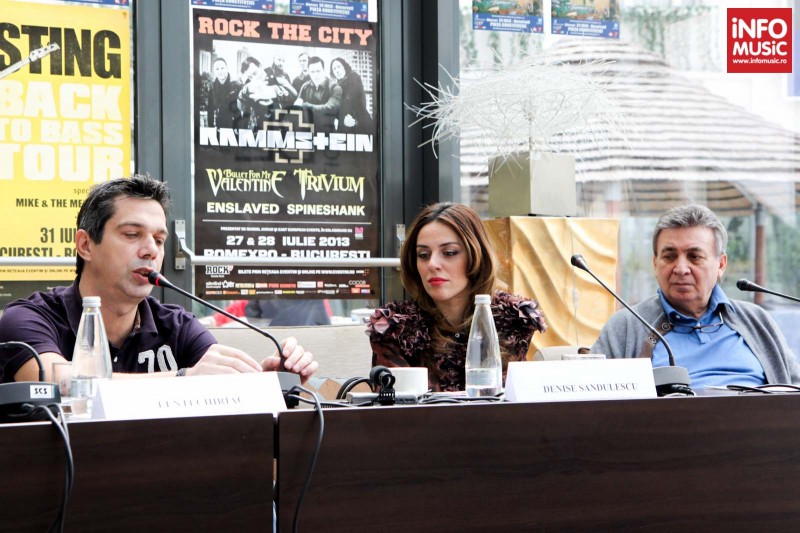 Lenti Chiriac, Denise Sandulescu si Marcel Avram in conferinta de presa despre concertul Iron Maiden