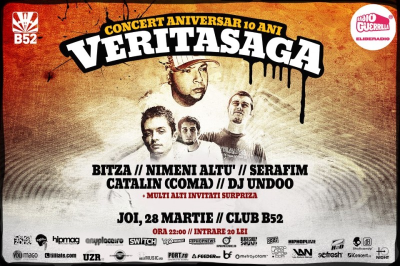 Poster eveniment Veritasaga - 10 ani de la primul album