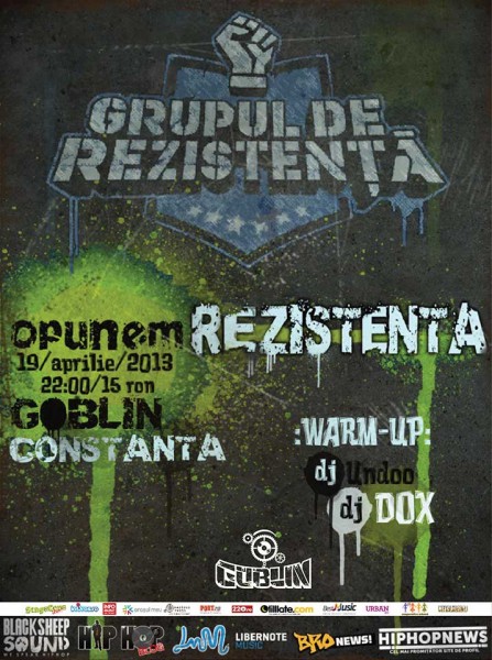 Poster eveniment GDR - Grupul de Rezistență