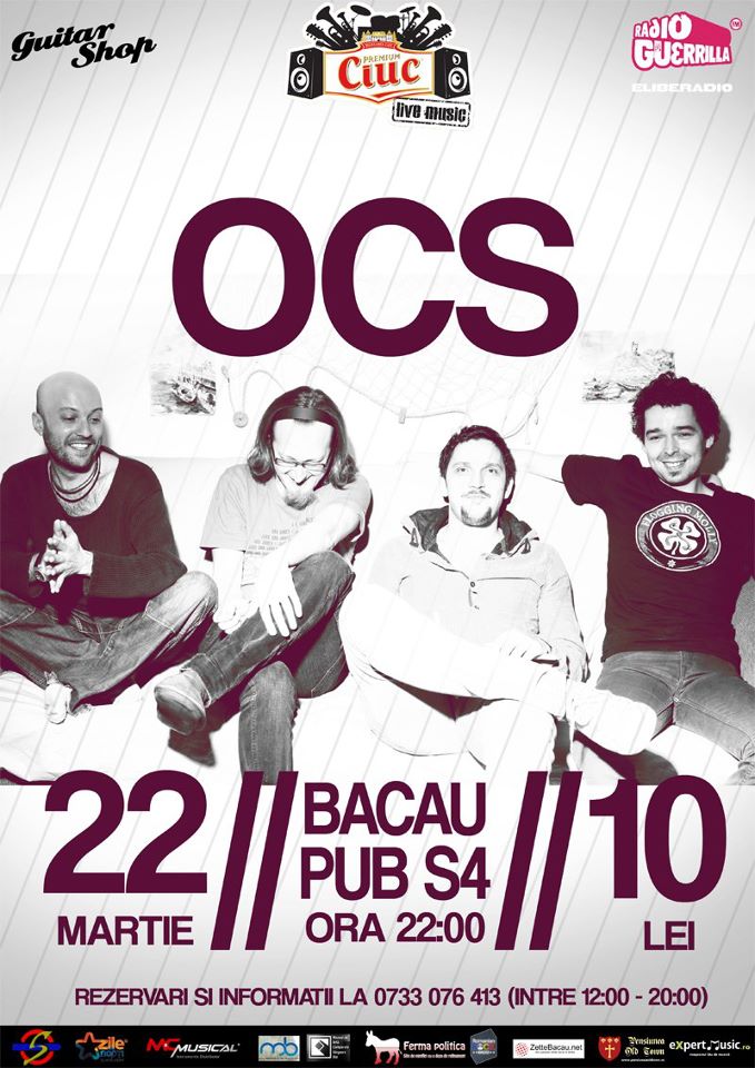 Poster Concert OCS in Subway 4 din Bacau pe 22 martie 2013