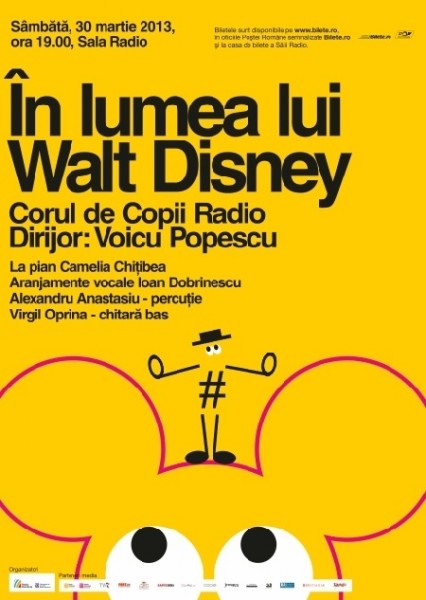 Poster eveniment Corul De Copii Radio - În lumea lui Walt Disney