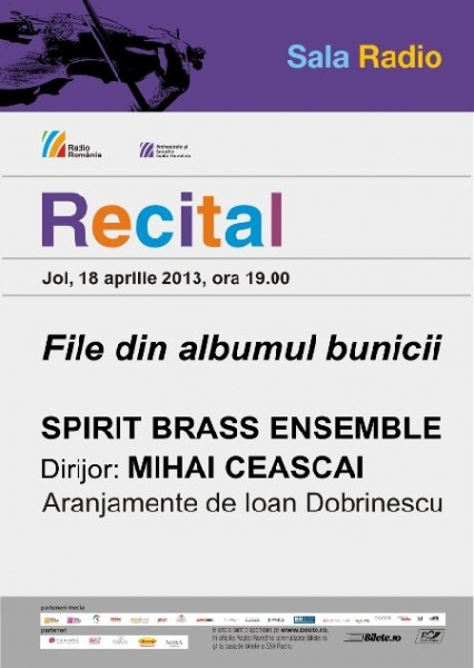Poster eveniment Muzică Interbelică - Spirit Brass Ensemble