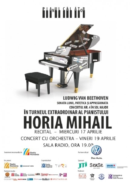 Poster eveniment Pianul Călător - Horia Mihail