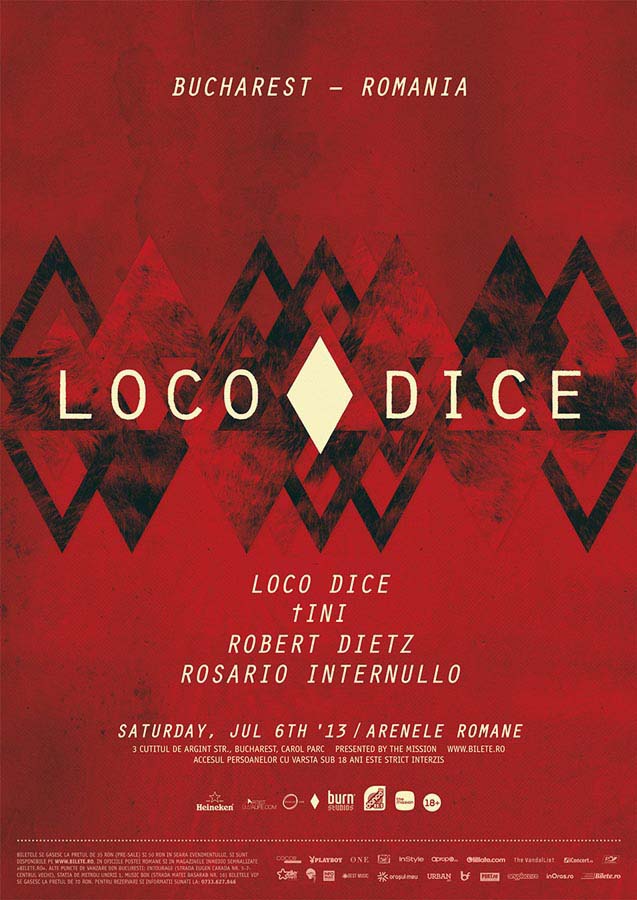 Poster The Mission presents Loco Dice la Arenele Romane pe 6 iulie 2013