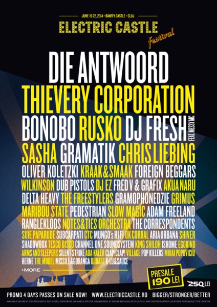 Poster eveniment Electric Castle Festival 2014
