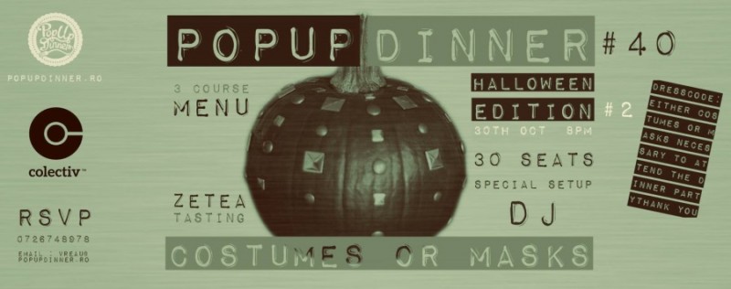 Poster eveniment PopUp Dinner Halloween