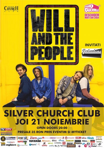 Afis concert Will And The People in Silver Church din Bucuresti pe 21 noiembrie 2013