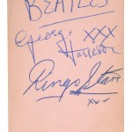 Autografele au fost obținute când formația a concertat la Rialti Theater din York, pe 13 martie 1963