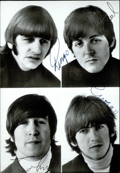 Fotografia semnată în 1965 oferă detalii despre fan clubul oficial The Beatles din Marea Britanie, Statele Unite și Canada