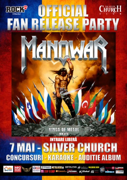 Poster eveniment Release party Manowar – Kings Of Metal MMXIV