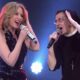 Măicuța de la Vocea Italiei, cântând împreună cu Kylie Minogue