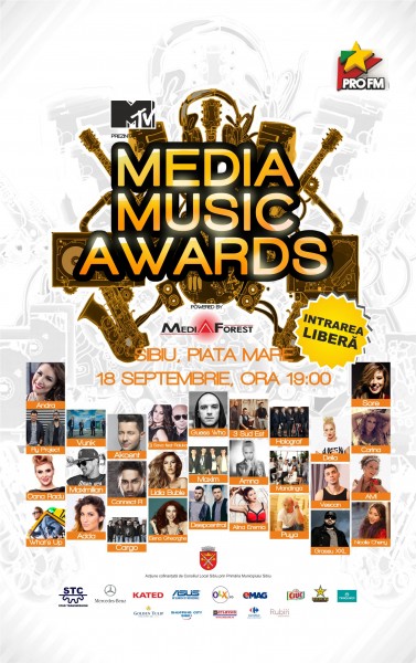 Poster eveniment Media Music Awards 2014