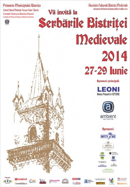Poster eveniment Serbarile Bistritei Medievale 2014