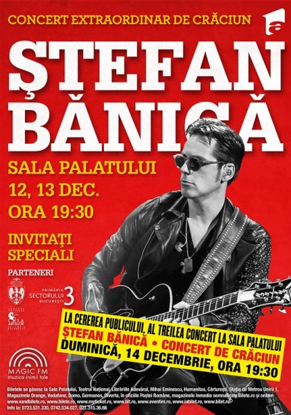 Poster eveniment Ștefan Bănică - Concerte de Crăciun