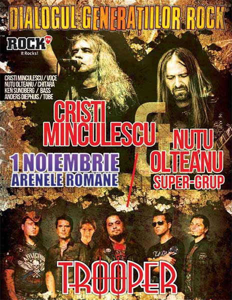 Poster eveniment AMANAT - DIALOGUL GENERAȚIILOR ROCK cu Trooper, Cristi Minculescu și Nuțu Olteanu