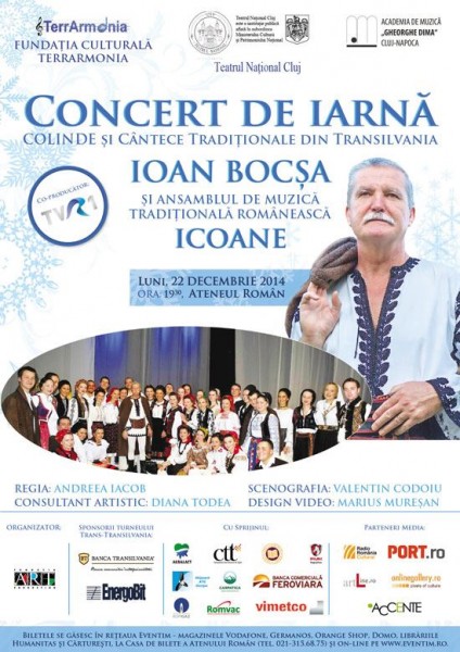 Poster eveniment Concert de colinde - Ioan Bocşa şi Ansamblul “Icoane”