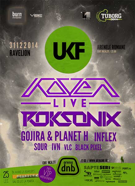 Poster eveniment UKF RAVELION 2015 cu KOVEN live