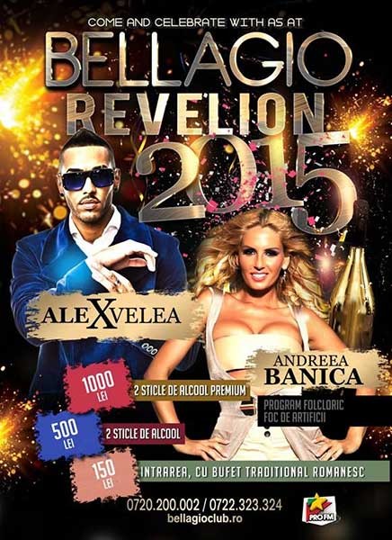 Poster eveniment Bellagio Revelion 2015