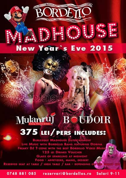 Poster eveniment Madhouse New Year\'s Eve Party 2015