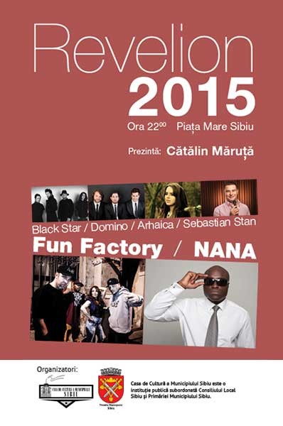 Poster eveniment REVELION 2015 în Piața Mare Sibiu