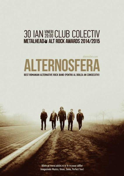 Poster eveniment Metalhead Alt Rock Awards 2014-2015 cu Alternosfera & Luna Amară