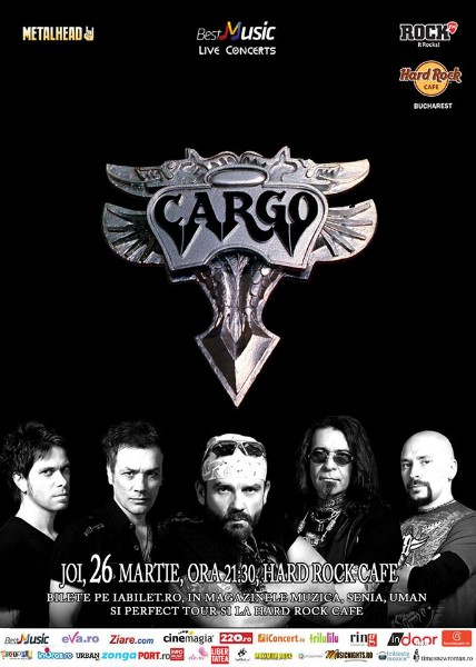 Afiş concert Cargo 26 martie 2015 în Hard Rock Cafe