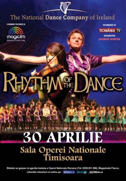 Afiș Rhythm of the dance spectacol Timișoara 2015