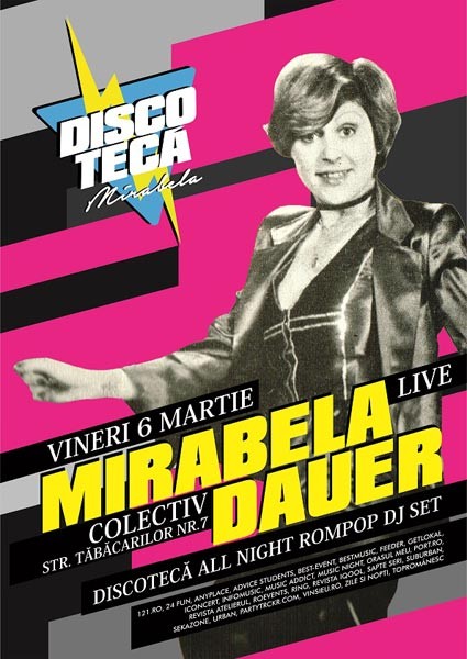 Poster eveniment Discotecă feat. MIRABELA DAUER