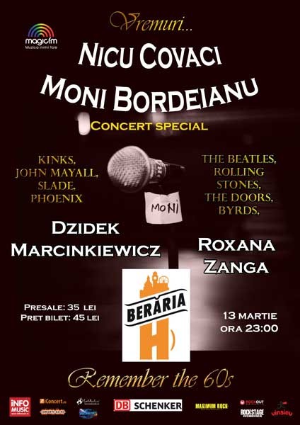 Poster eveniment Vremuri - Remember the 60s - Nicu Covaci și Moni Bordeianu