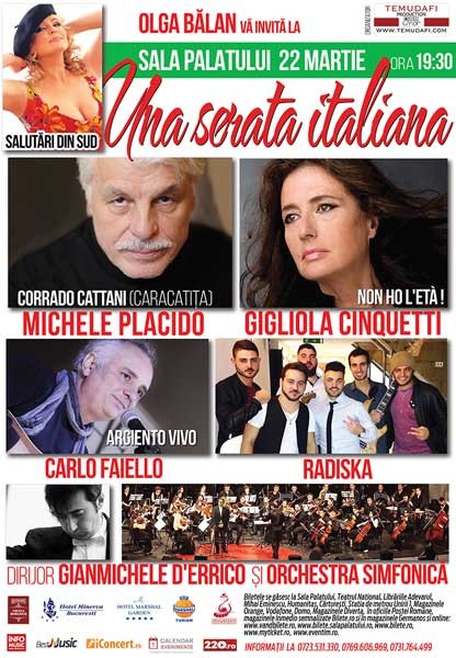 Poster eveniment Una serata italiana: Gigliola Cinquetti şi Michele Placido